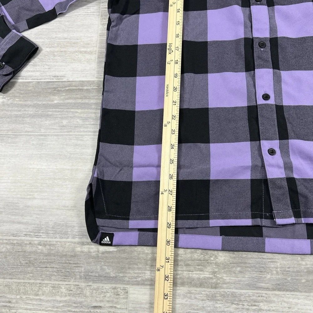 Adidas 5.10 Five Ten Flannel Plaid Shirt Purple/Black‎ HS8914 Size Medium NWT